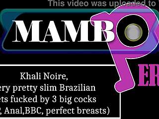 Khali Noire, slim Brazilian beauty, takes 3 monster BBCs DAP anal ATM dirty talk perfect tits!