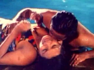 hot indian couple heats up the pool with steamy fun