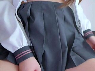 Cute Asian Classmate Craves Vibration Thrill