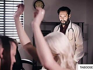 husband watches wife creampied hard by doctor