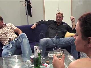 Take It All Bitch! Brunette Cowgirl Rides Monster Cock Double Penetration MMF Tease