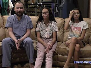 Dr Tampa conducts gyno exam on angel santana and aria nicole