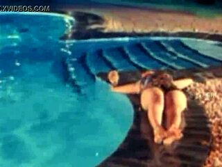 hot indian couple heats up the pool with steamy fun