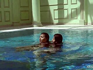 serbian and russian skinny teens bathing underwater