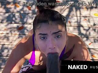 Walking my curvy bitch then doggystyling her outdoors