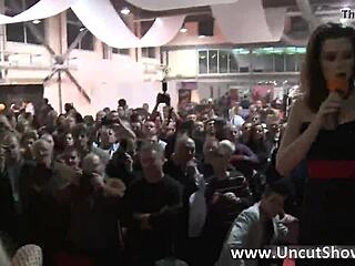 Filthy Blonde Fingers Twat In Public Outdoor Striptease