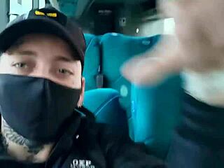 i suck cock then creampie fuck on public bus