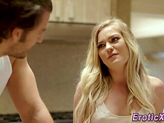 blonde teen babe, bend over in the garage for doggystyle smash?