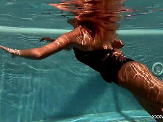serbian and russian skinny teens bathing underwater