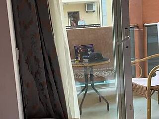 Blonde couple mutually masturbates hairy pussies and cocks to orgasm