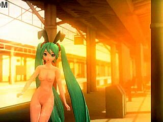 Hatsune Miku Nude Bunny Costume Reveals Arabesque Goddess Tits And Ass