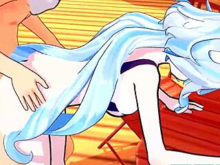 Furina finally gives virginity after 500 years hentai creampie