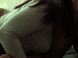 Lick curvy ass then strapon fuck wildly!