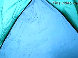 we hid in the tent during rain for hot lesbian pussy licking