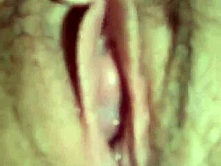 brazilian young squirts orgasm solo on bed!