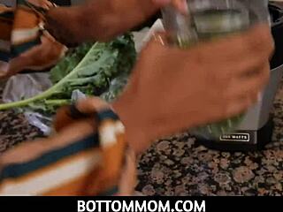 Ebony milf September Reign tastes huge white cock pov