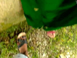 Big tits curvy babe enjoys public outdoor anal in forest pov 🌲💦