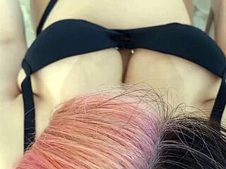 cute pregnant teen seduces everyone on the beach