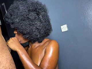18yo ebony student rides big black cock wildly!