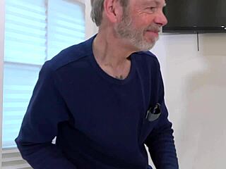 grandpa fucks young 18+ perky tits doggystyle cums on mouth