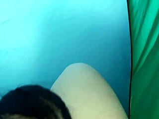 we hid in the tent during rain for hot lesbian pussy licking