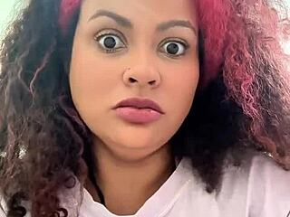 curvy latina babe shows off burping thick jiggling ass