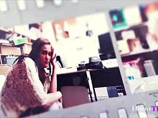 horny teen thief haley spades caught punished rough office fucking choking gagging 😈