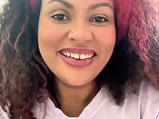 curvy latina babe shows off burping thick jiggling ass