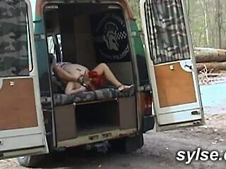 french milfs crave bukkake in dark cinema