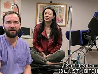 zoe lark blows then spreads pussy missionary for backstage cum blast domination