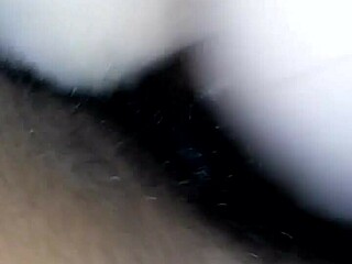 Wet white pussy stretched by throbbing black cock