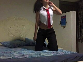 hey latina cosplay teen with big natural tits sucks and fucks homemade
