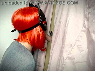 Ginger Amateur Discovers Gloryhole Teasing Cock