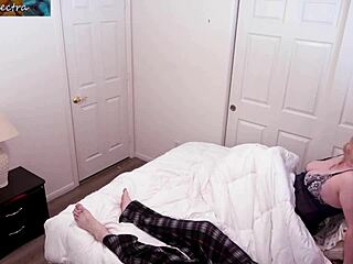 shared holiday bed with curvy milf leading to wild fucking