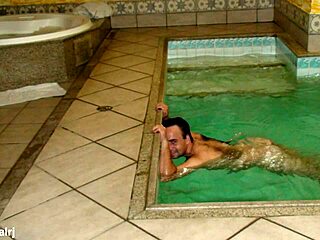 Behind-the-scenes Rio hotel tease with curvy Brazilian wife in lingerie