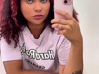 curvy latina babe shows off burping thick jiggling ass