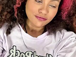 curvy latina babe shows off burping thick jiggling ass