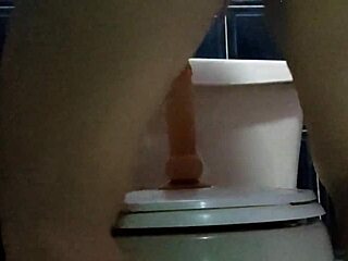 I ride my dildo hard before shower time