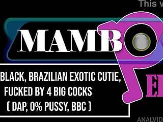 meyzi's exotic brazilian curves stretched by 3 monster bbc in dirty talk dap atm frenzy