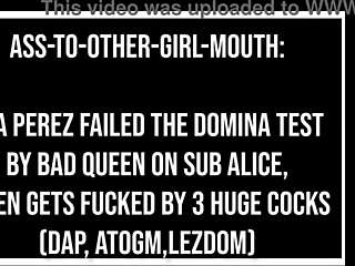 eva perez fails domina test ass-to-mouth gangbang spanking!