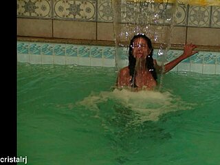 Behind-the-scenes Rio hotel tease with curvy Brazilian wife in lingerie