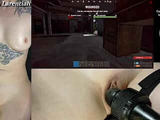 rust goth gamer larentiah strips naked streaming