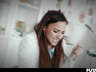 Horny Futa Shemales Double Blowjob Threesome Blast!