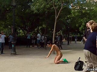 wanna see this slim brunette stripped and pounded outdoors?