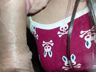 Quick deepthroat demo for brother-in-law showcases my passionate swallowing skills