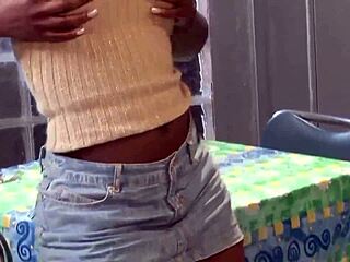 sydnee capri and angel banxxx rip clothes for toy-filled ebony pussy play