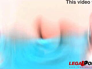 Cindy Shine's Shaved Pussy and Ass Gaped by Four Guys in First DP