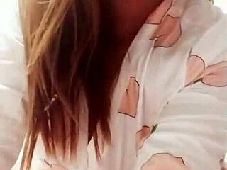 Kissing my young mexican big tits feels so good uh