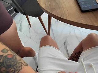 stepsis begs for condom fuck as big cock stretches her tight babysitter pussy