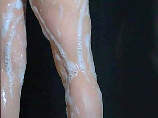 college babes bounce big asses in soapy wet shower fun